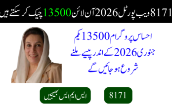 8171 ویب پورٹل 2026 آن لائن 13500 چیک کریں