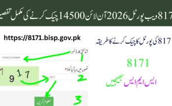 8171 ویب پورٹل 2026 آن لائن 14500 چیک کریں