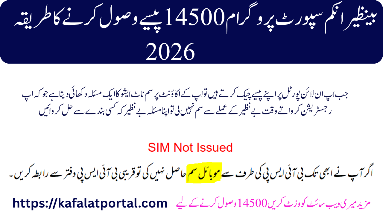 بینظیر انکم سپورٹ پروگرام 14500 پیسے چیک کرنے کا طریقہ 2026